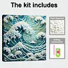 (25x25cm)DIY Wave Framed Handmade Pearl Painting Art Craft Kit Living Home Decor