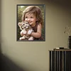 Diamond Painting -DIY Full Square Drill Girl with Pet(35x45cm)