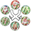 (US Local)6pcs Set Xmas Theme DIY Diamond Painting Coasters Kit with Holder Kit