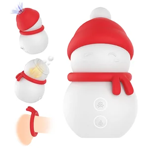 Snowman 4 In 1 Tapping Heating Suction Vibrator Clitoral Stimulator With Cock Ring