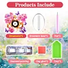 (US Local)Acrylic Special Shape Flower Butterfly Diamond Painting Clock Ornaments Kit