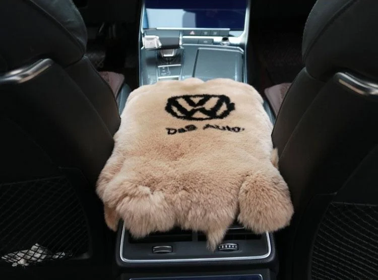 Fur armrest pads for high-end cars