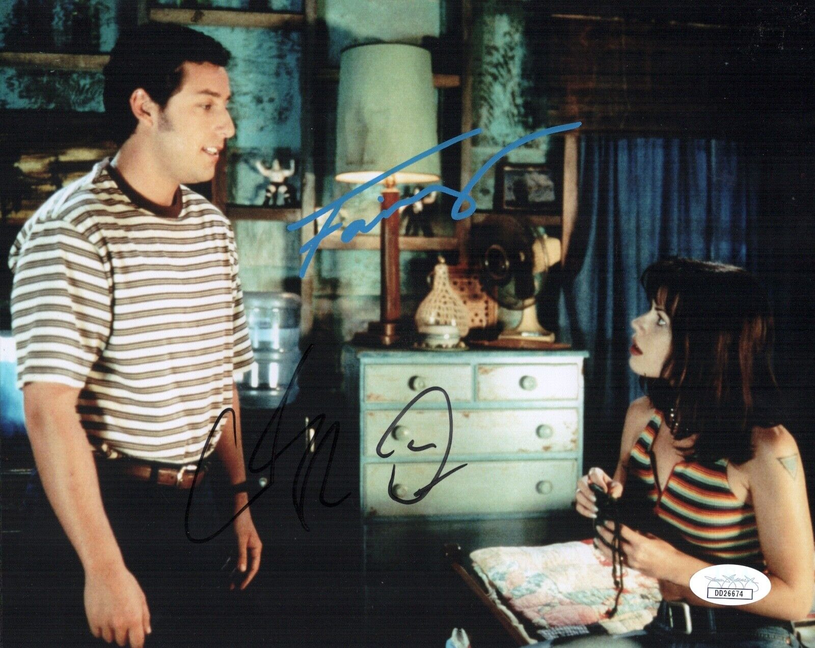 ADAM SANDLER & FAIRUZA BALK Signed THE WATERBOY 8x10 Photo Poster painting Autograph JSA COA