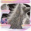 Starlit Beaded White Wolf Special Shaped 5D DIY Partial Drill Diamond Painting Kits for Adults Beginners Home Decor Diamonds Dots Gem Art Kits 11.81 X11.81inch