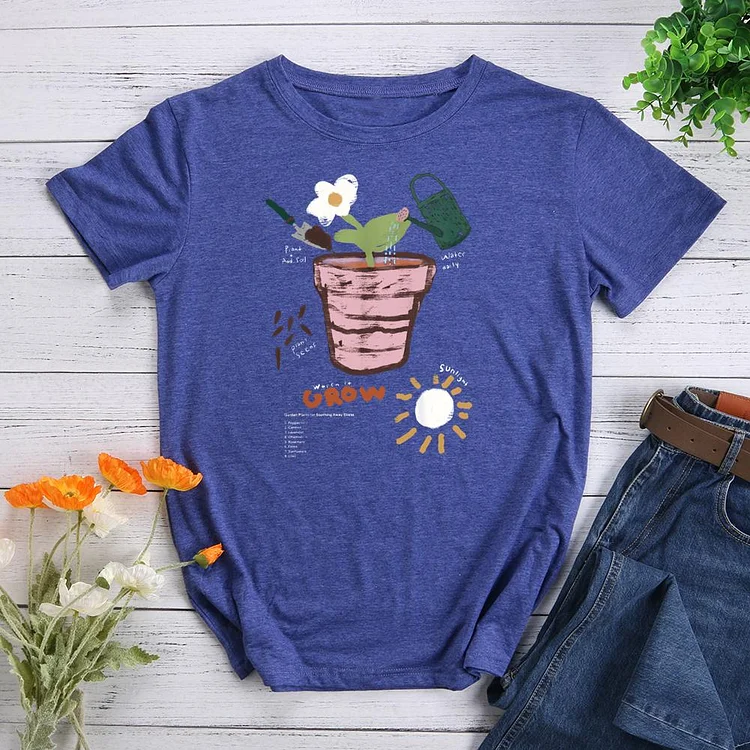 Watch It Grow Round Neck T-shirt