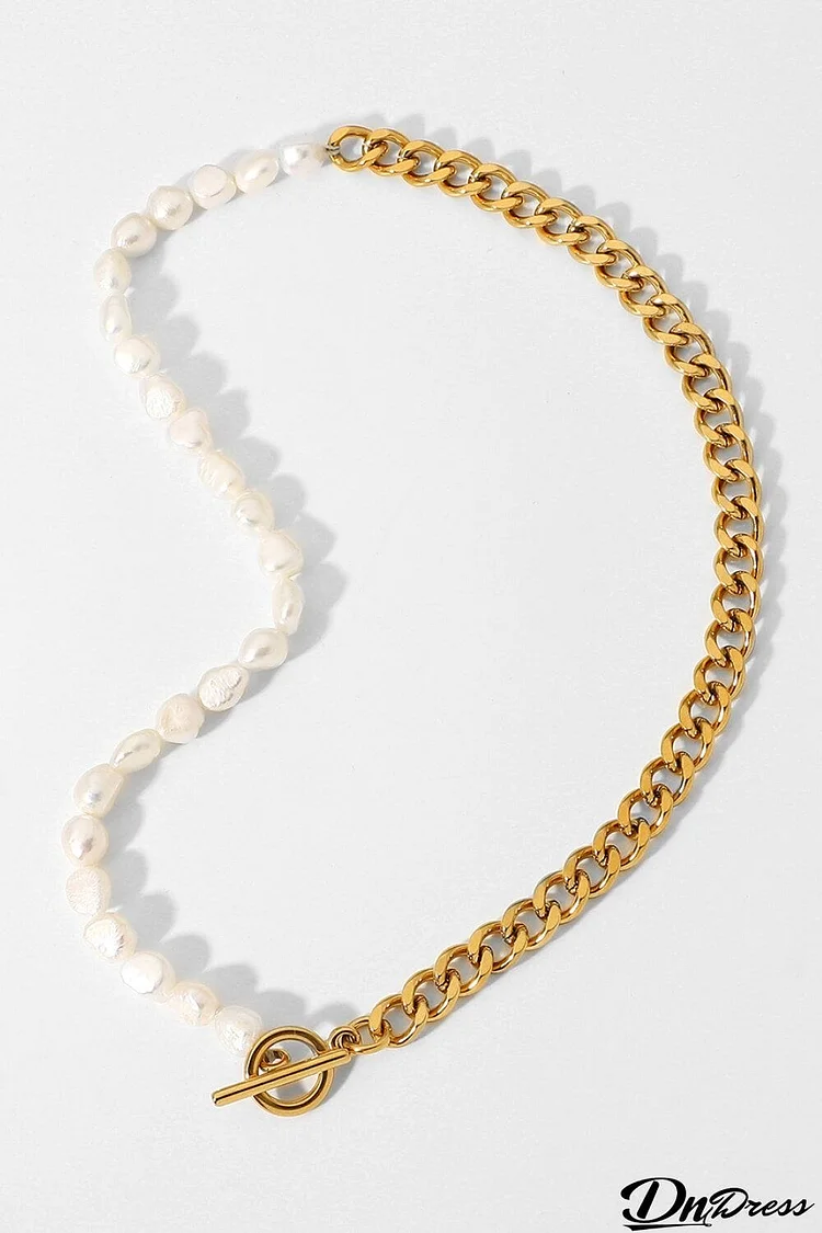 Dream Life Pearl Chunky Chain Necklace