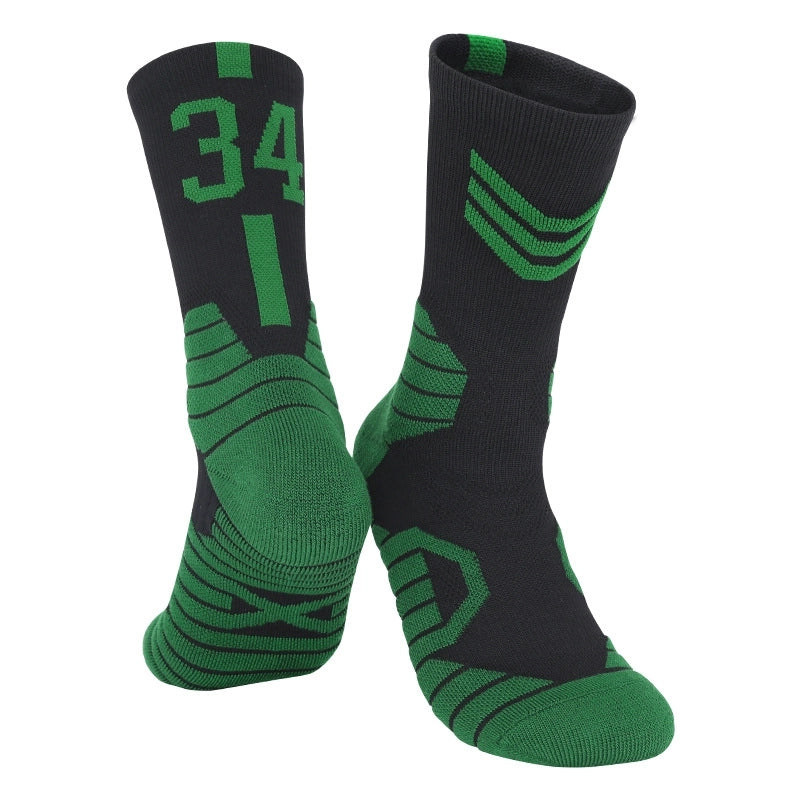 Curry Professional Basketball Socks Men’s High-top Breathable Combat Socks Training Mid-calf Socks Non-slip Sports Socks Men’s