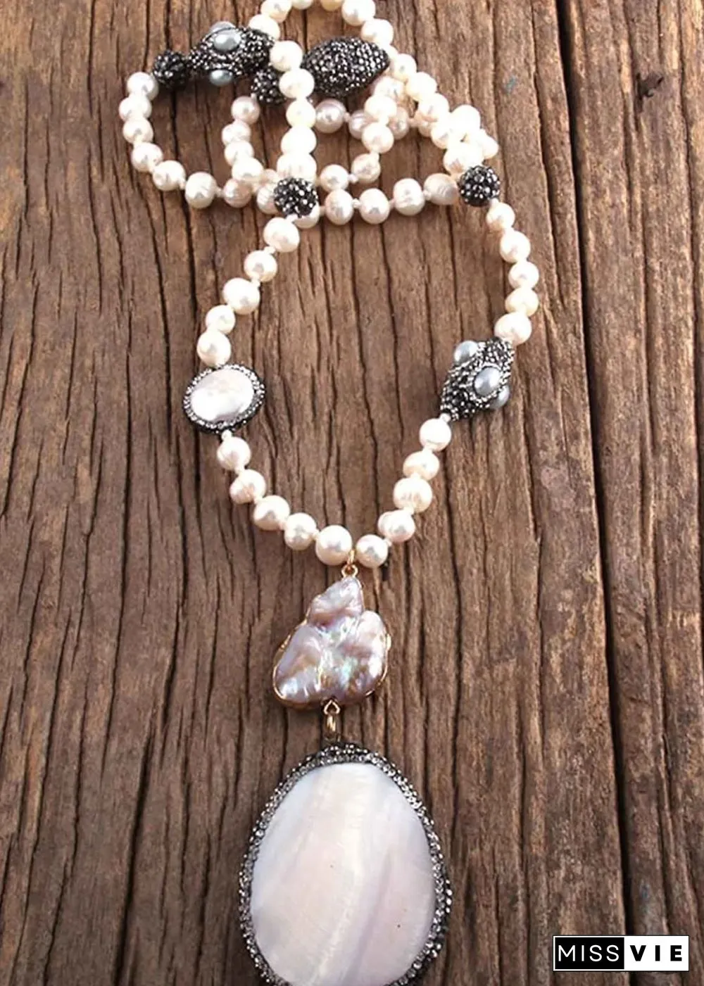Boho Necklace, RH Precious Silver Peal