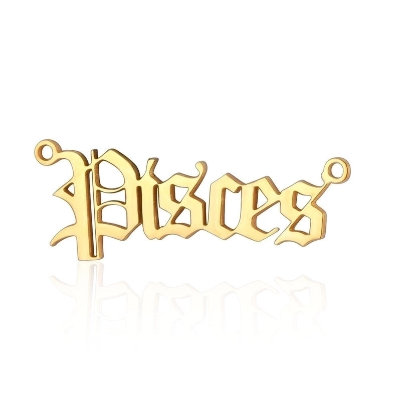 5 Pieces Stainless Steel 18K Gold Plated Letter