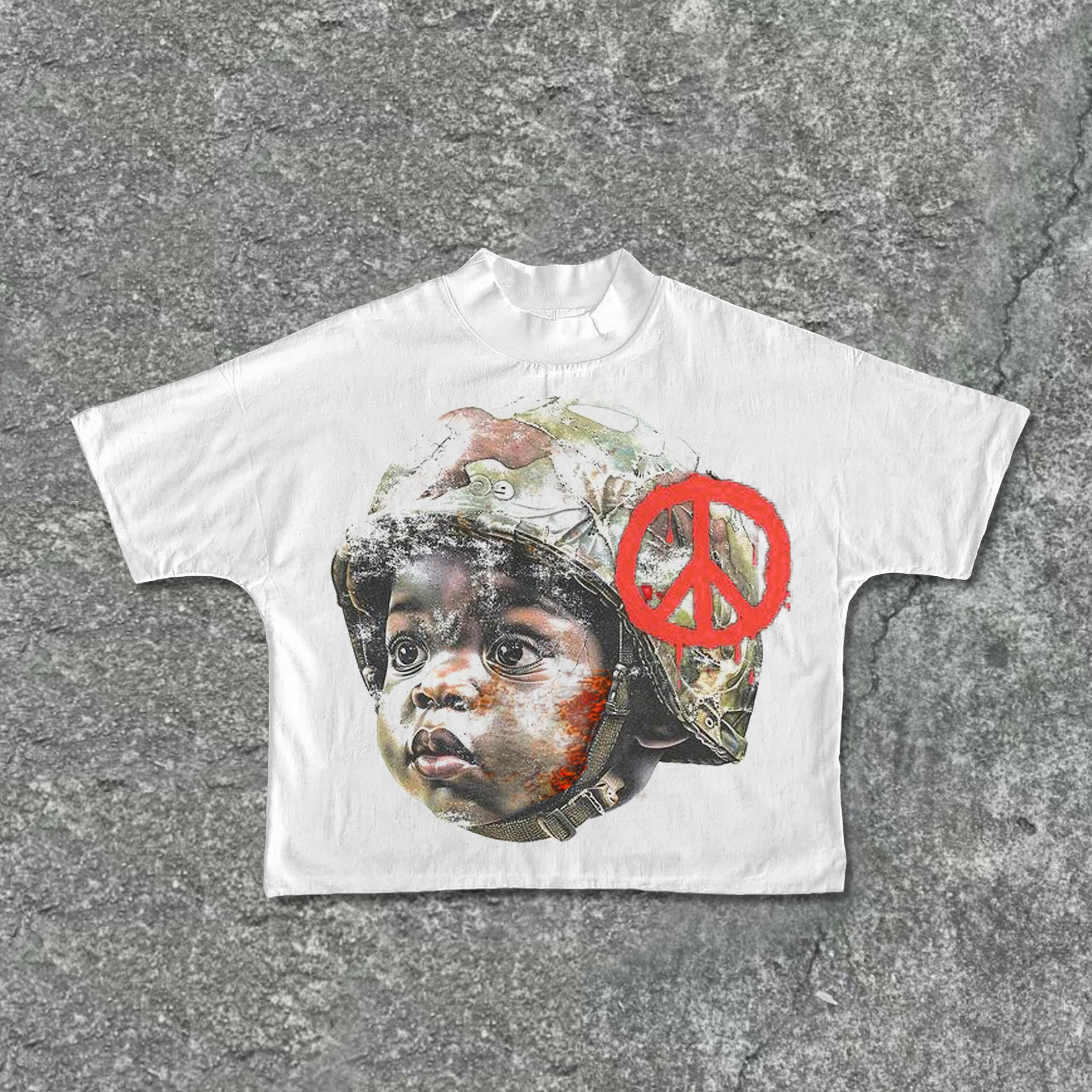 Sopula Peace Dept Graphic Short Sleeve Cropped T-Shirt - SOPULA