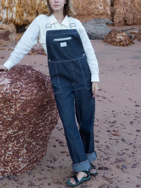 Outdoor Vintage Wearable Women's Denim Jumpsuit