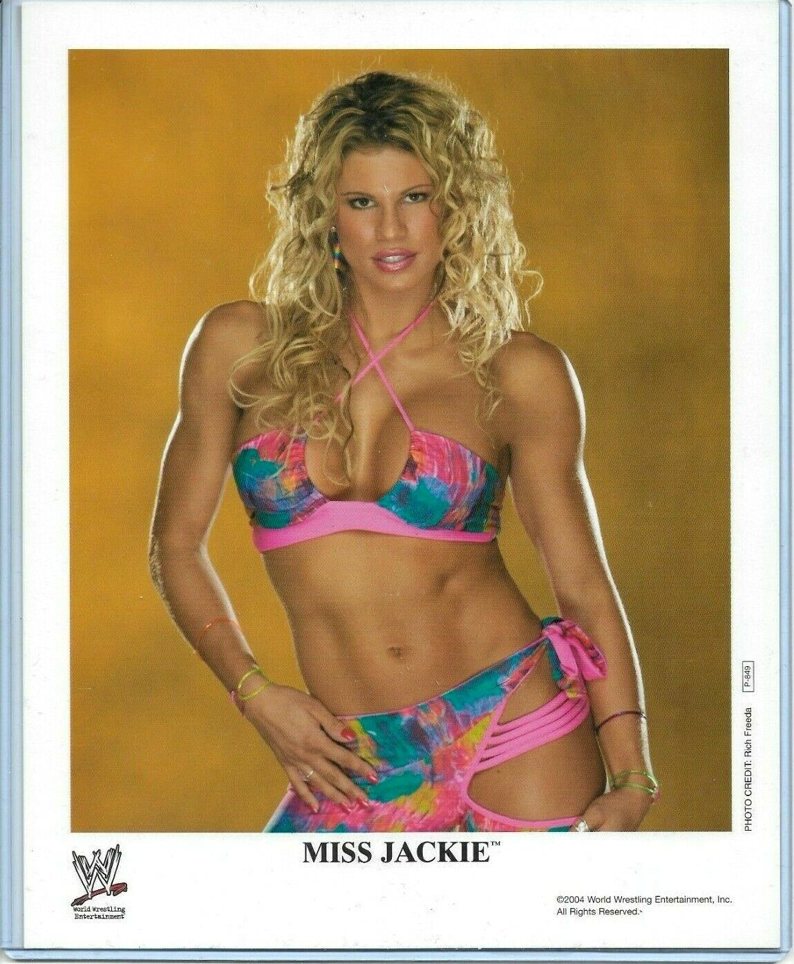 WWE MISS JACKIE P-849 OFFICIAL LICENSED AUTHENTIC ORIGINAL 8X10 PROMO Photo Poster painting RARE