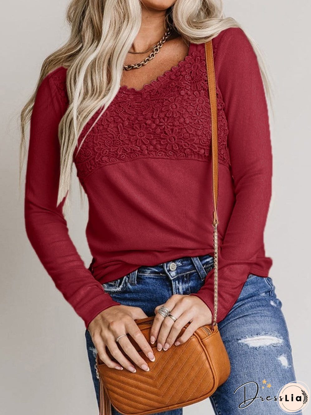 Floral Printed Casual Long Sleeve Tunic Top