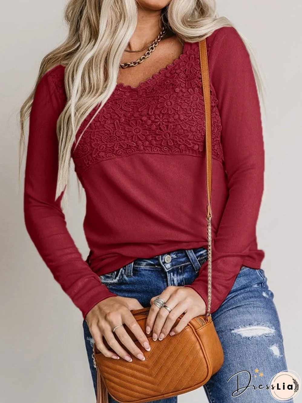 Floral Printed Casual Long Sleeve Tunic Top