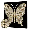 (30x30cm)Butterfly DIY Pearl Painting Art With Inner Frame Handmade Pearl Material Art Kit Living Room Decor