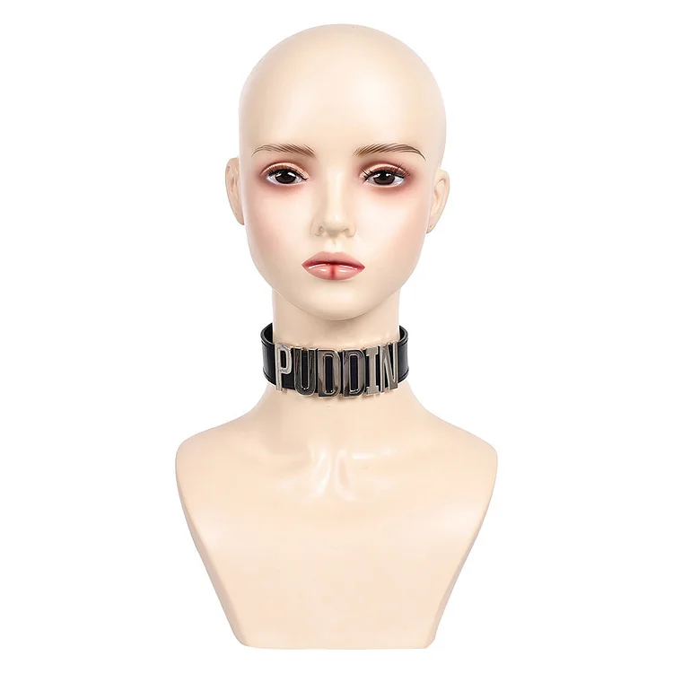 Suicide Squad Harley Quinn Puddin Choker Necklace Cosplay Accessories Props