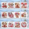 12Pcs Valentines Bear Dog DIY Diamond Painting Greeting Cards for Adults Gifts