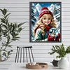 Diamond Painting -DIY Round Drill Girl in the Snow