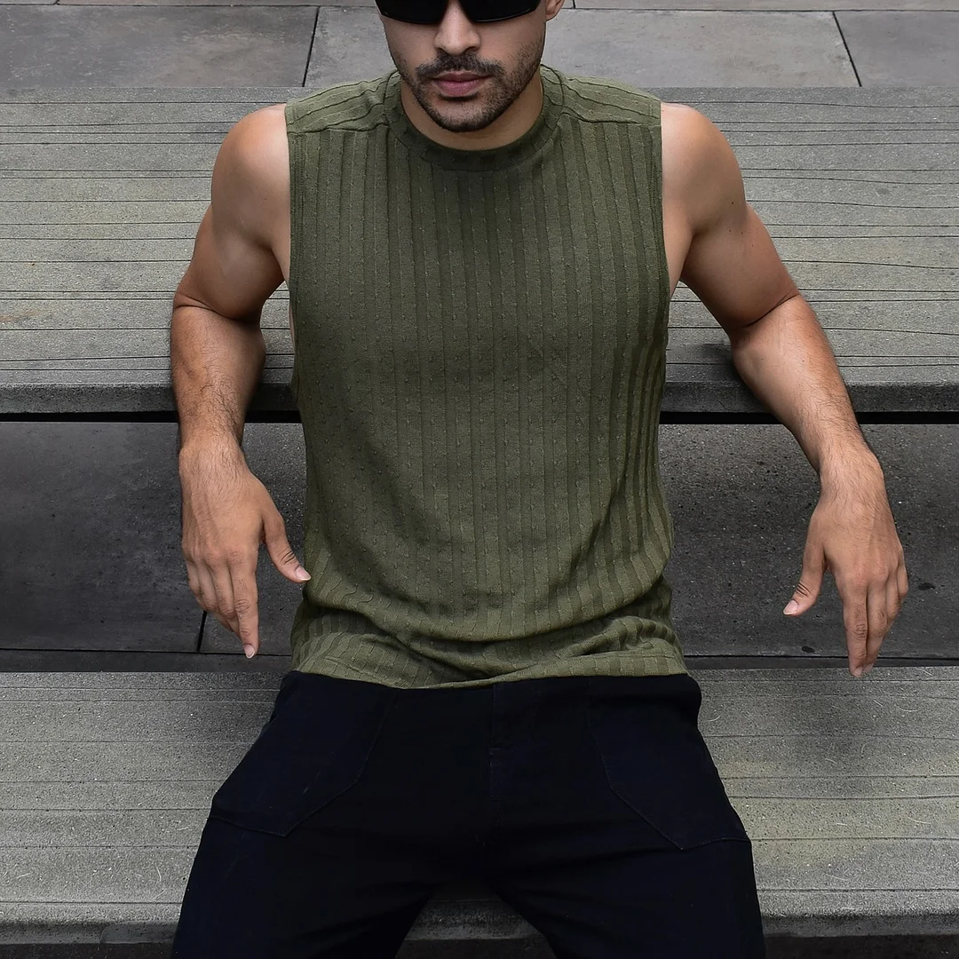 Basic Simple Round Neck Vest-inspireuse