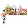 Diamond Painting Gnome Train House Door Right Angle Sign for Home Decoration