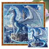 (Multi-Style) Dragon-11CT Stamped Cross Stitch 50*50cm tapestrymarket
