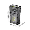 COB SMD USB Charging Hat Clip Light LED Keychain Flashlight Rotatable Work Light