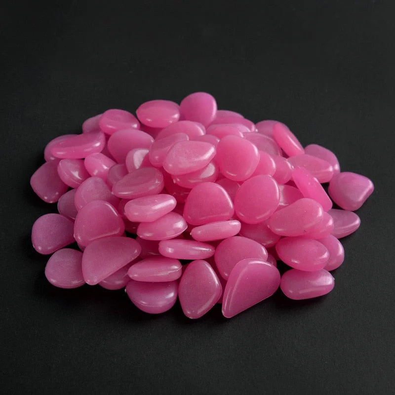 Garden Decor Luminous Stones Glow In Dark Decorative Pebbles Outdoor Fish Tank Decoration Pebble Rocks Aquarium Mix Color H1207
