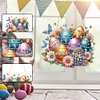 (US Only)Acrylic 2D Flat DIY Butterfly Easter Egg Diamond Painting Set Hanging Pendents