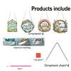 4Pcs Diamond Painting Summer Window Pendants Suncatcher Hanging Kits for Home Porch Farmhouse