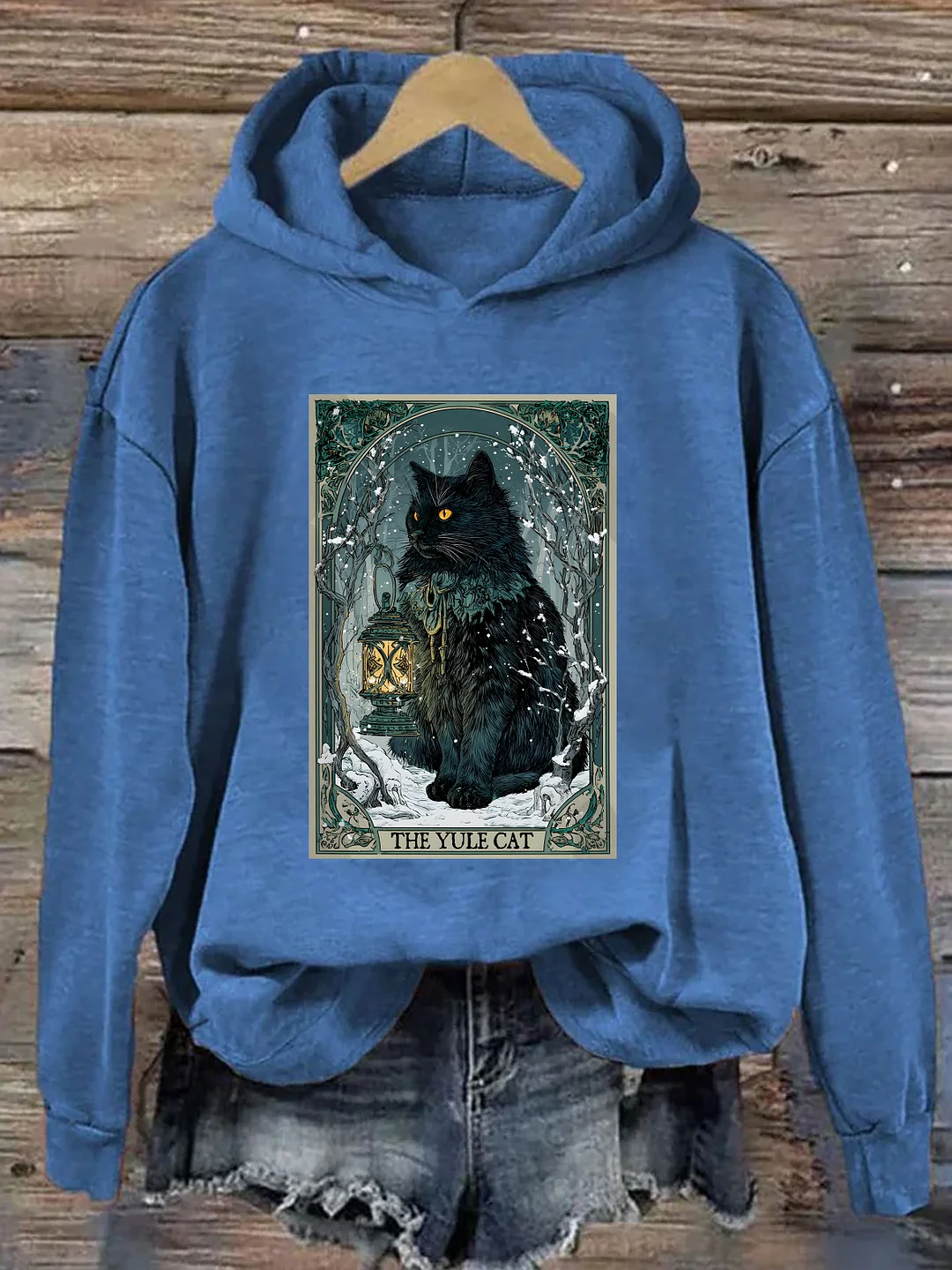 The Yule Cat Tarot Card Christmas Hoodie