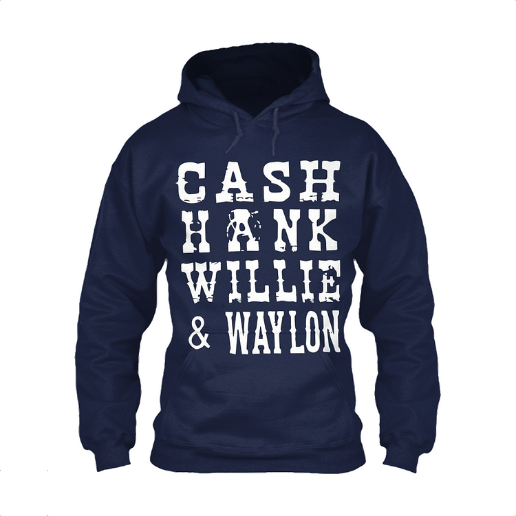 Cash Hank Willie Waylon, Country Music Classic Hoodie