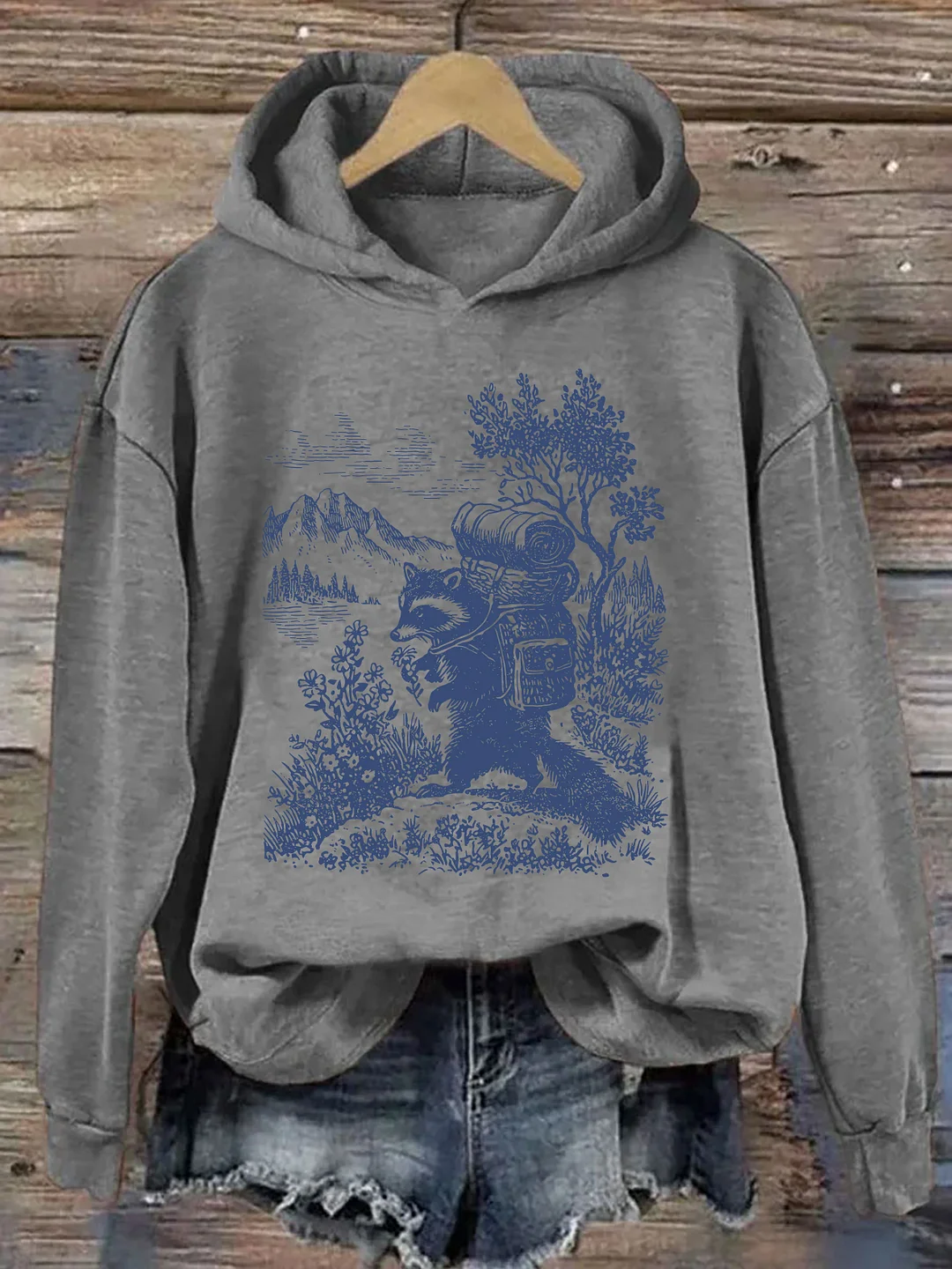 Raccoon Hiking Hoodie