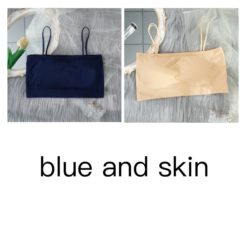 Women's Tube Top Invisible Bra Sexy Bandeau Strapless Top Underwear Streetwear Crop Top Seamless Sexy Lingerie Tops 1/2Pcs