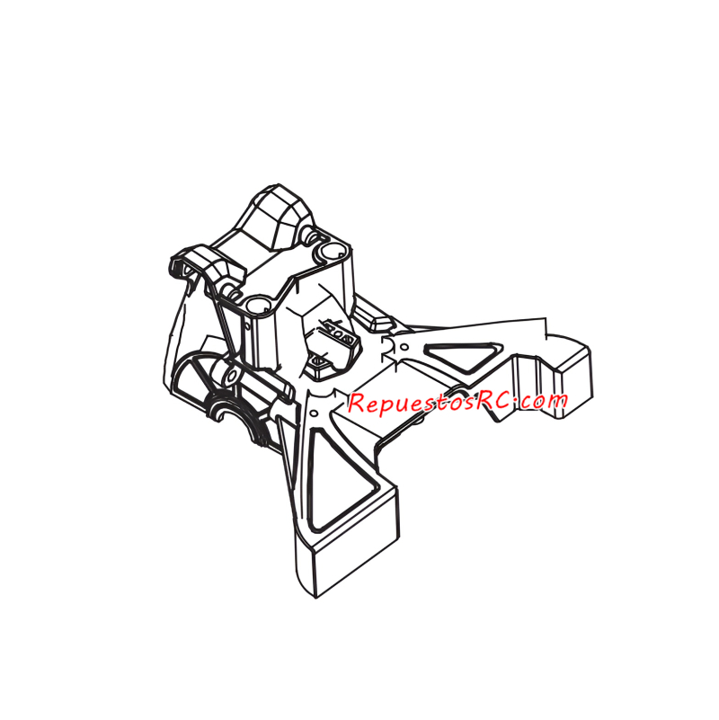 Pieza de Mejora PD Racing TK10 V3 Placa de Soporte Frontal Alta PD860-027