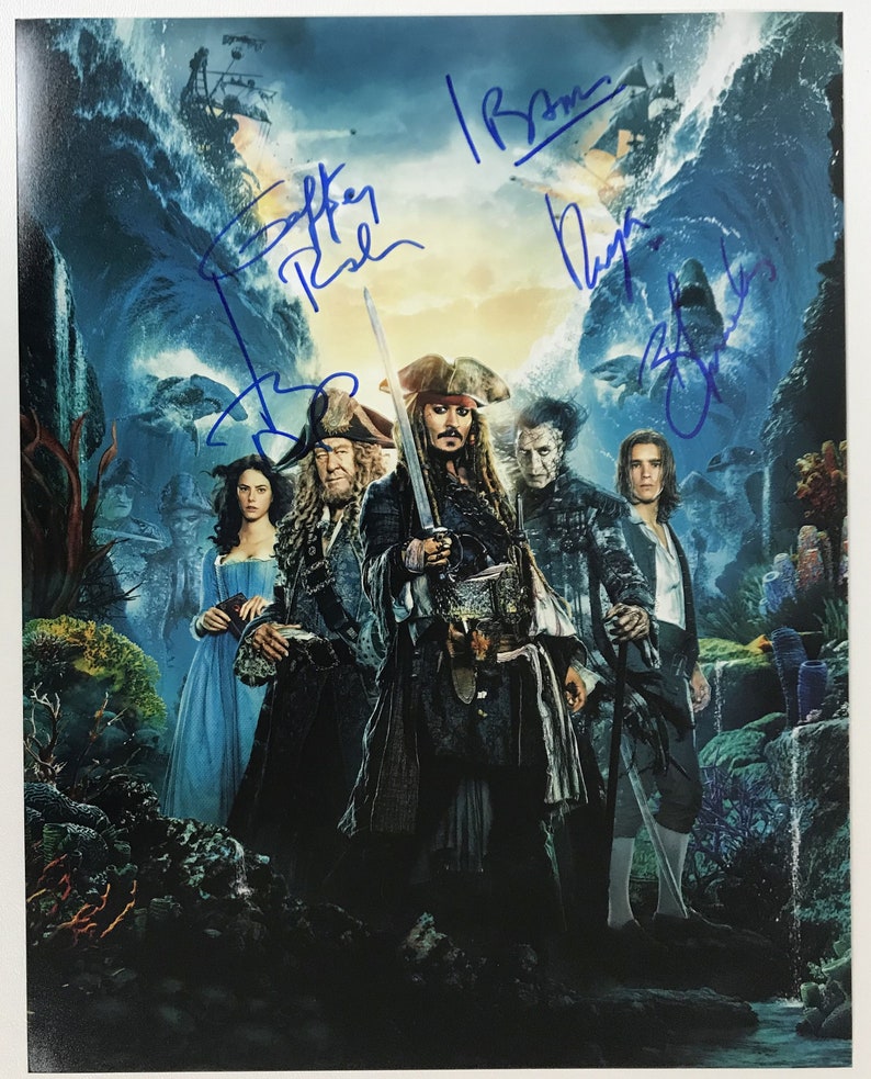 Pirates of the Caribbean Cast Signed Autographed Glossy 11x14 Photo Poster painting - COA Matching Holograms