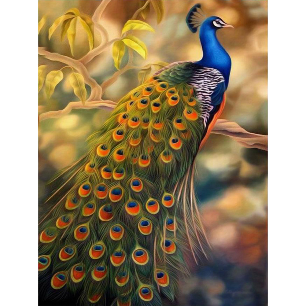 

30*40CM - Round Drill Diamond Painting - Peacock, 501 Original