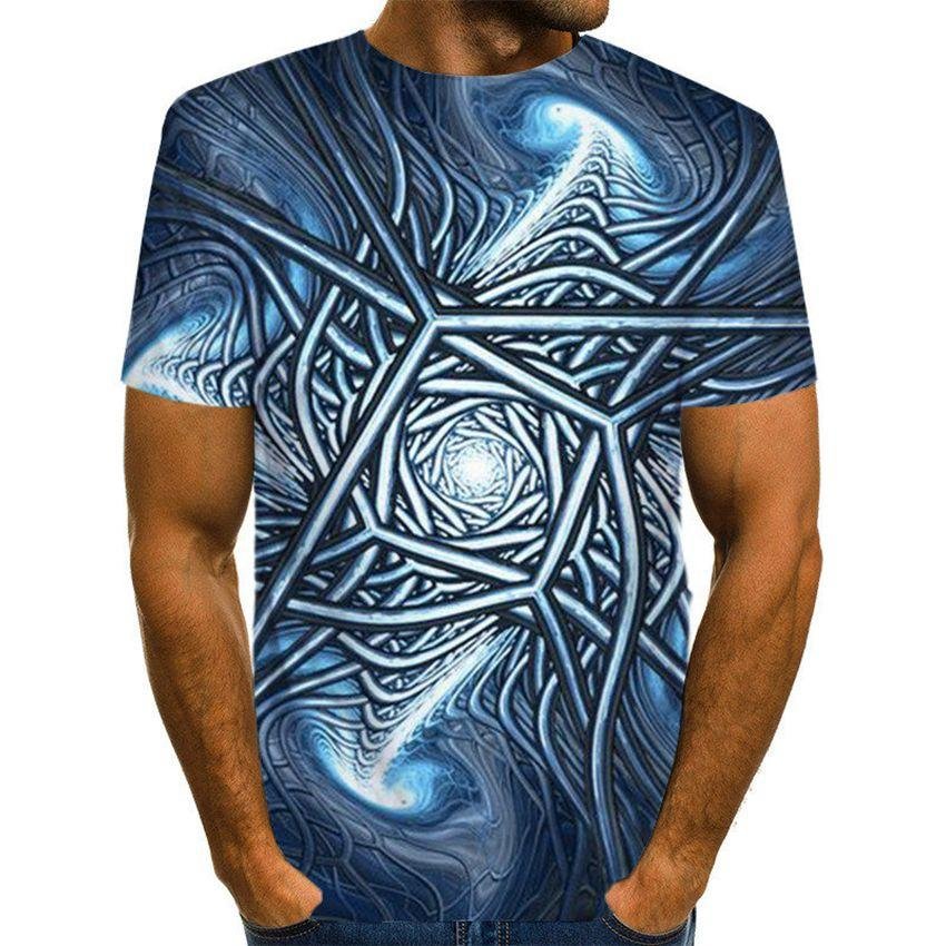 3D Graphic Short Sleeve Shirts Chaos