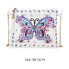 DIY Butterfly Special Shaped Diamond Painting Leather Chain Messenger Bags