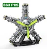 3700 Planetary - Class Radial Engine Starry Sky Engine Model Building Blocks, Educational Assembly, Creative Toy for Boys
