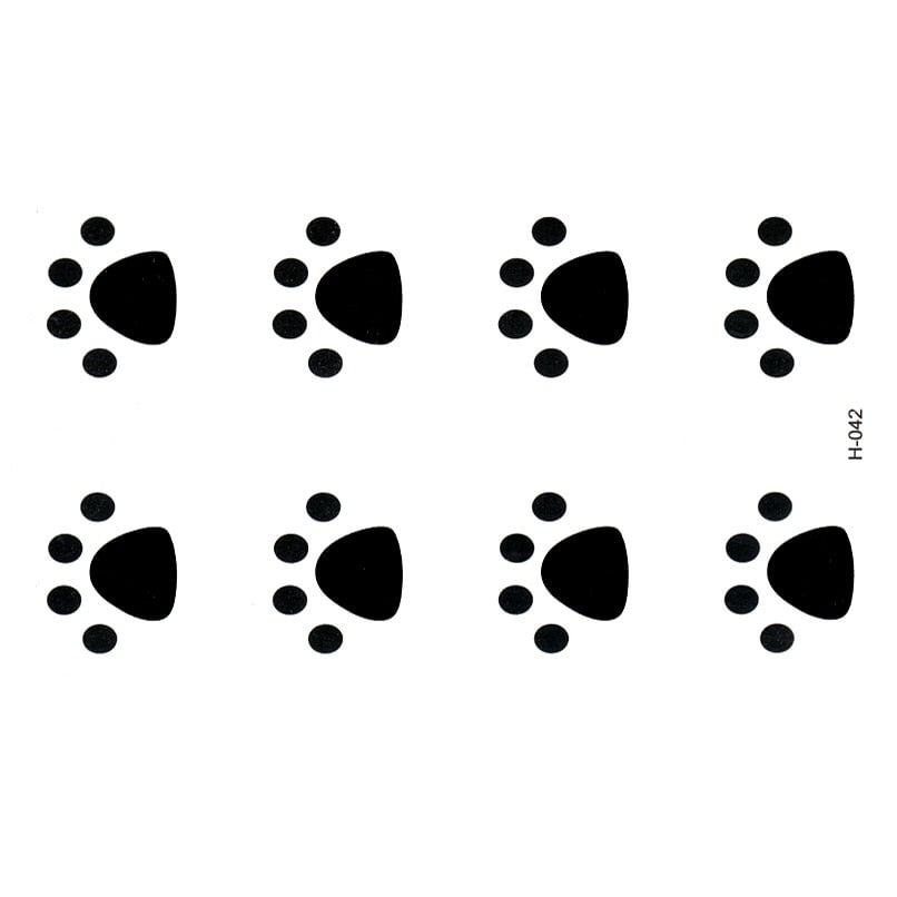 Footprints Waterproof Temporary Tattoo men and women paw prints Temporary tattoo sticker harajuku maquiagem henna sleeve tatoo