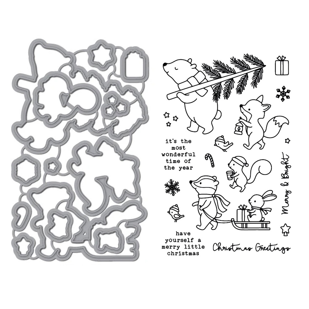 

Color Christmas Animal (Cutting Die+Seal) - Paper Craft Cutting Dies, 501 Original
