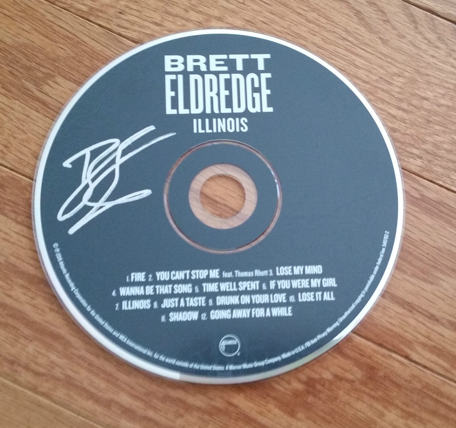 BRETT ELDRIDGE 'ILLINOIS' COUNTRY SINGER SIGNED CD *COA 1