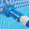 For Intex 11238 Universal Pool Vacuum Hose Adapter with Iron Hoops Pools Skimmer Hoses Connector Leak-Proof Replacement Hoses Adapter for Above/Inground Pools