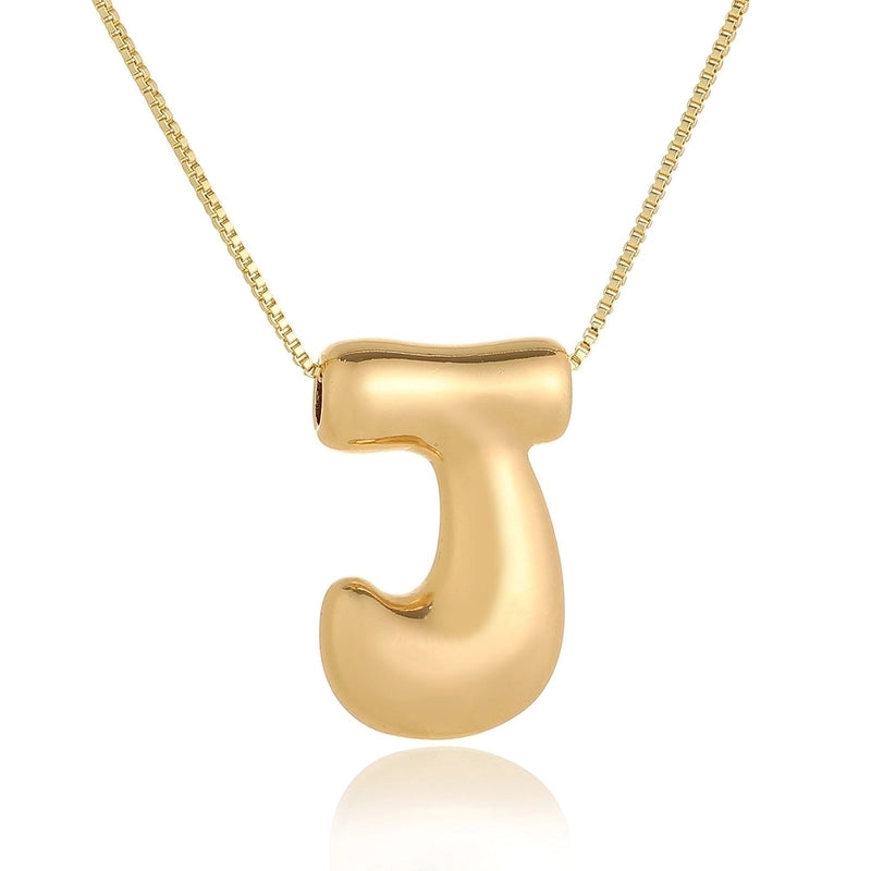 Copper Letter Pendant Necklace