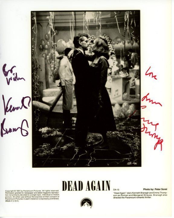 KENNETH BRANAGH & EMMA THOMPSON signed autographed DEAD AGAIN Photo Poster painting