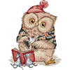 >SALE<Embroidery Eco-cotton Thread 14CT Printed Learning Owl Cross Stitch 22x30cm