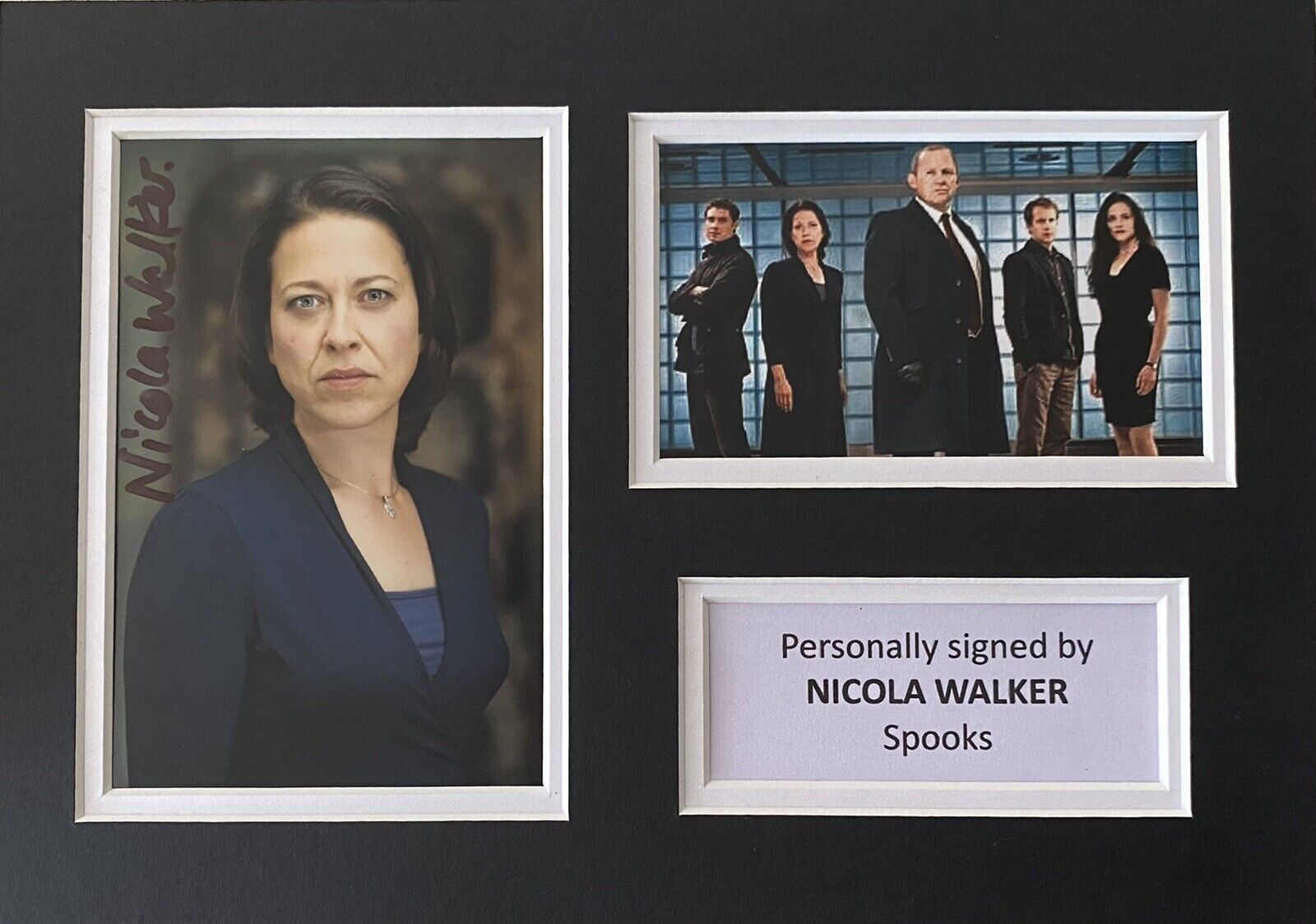 Nicola Walker Genuine Signed Spooks Photo Poster painting In A4 Mount Display