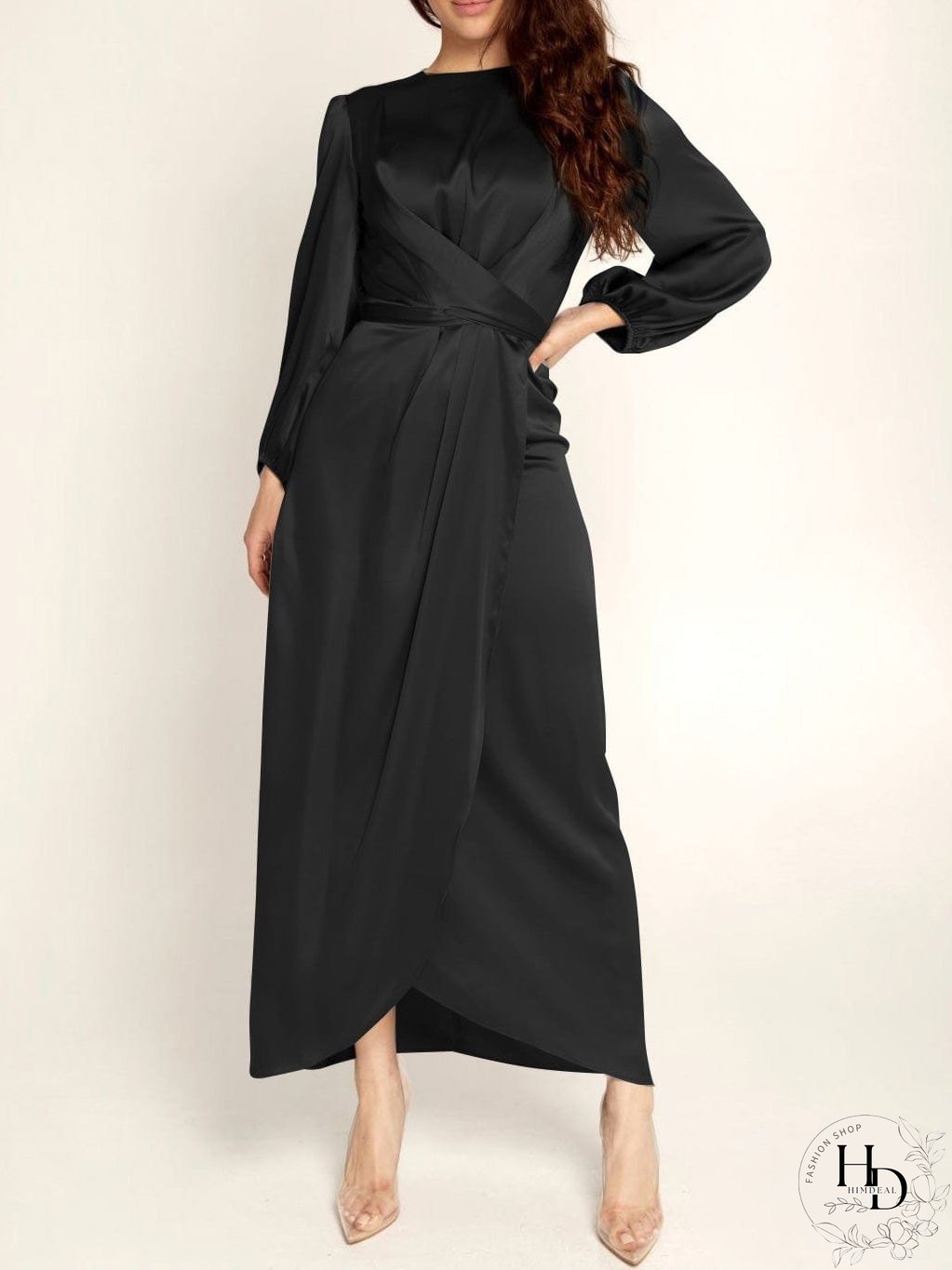 Velvet Smocked Waist Dress