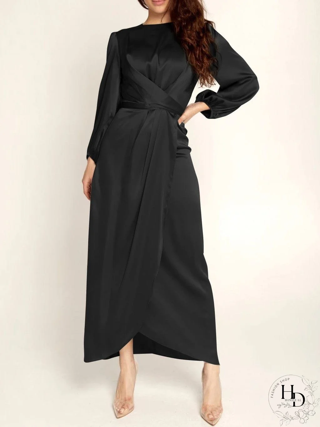 Velvet Smocked Waist Dress