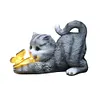 Cat Solar Garden Statue Solar Garden Statue Cat Housewarming Gift for Yard Patio
